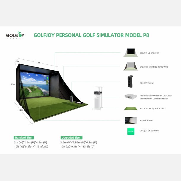 GOLFJOY P8 simulator til private